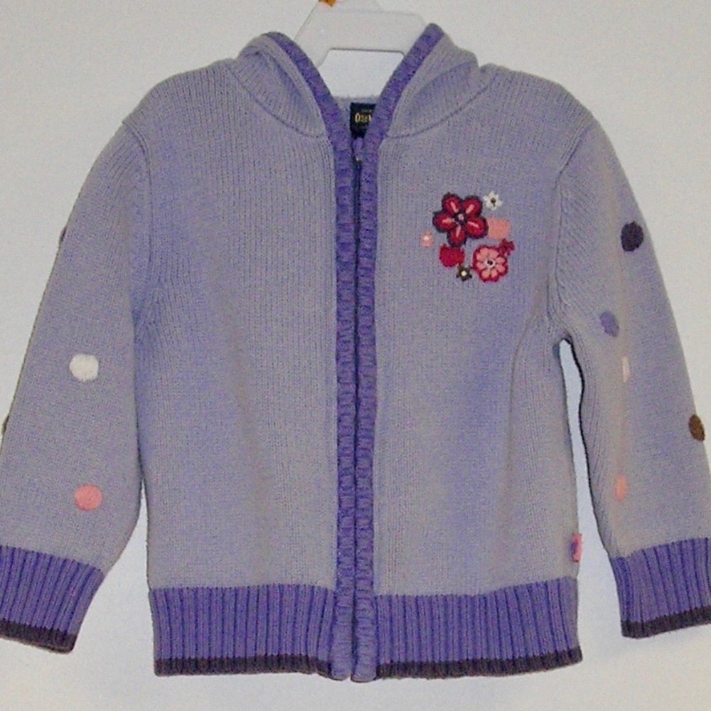 LAVENDER HOODIE BY OSHKOSH B'GOSH, 3T, USED